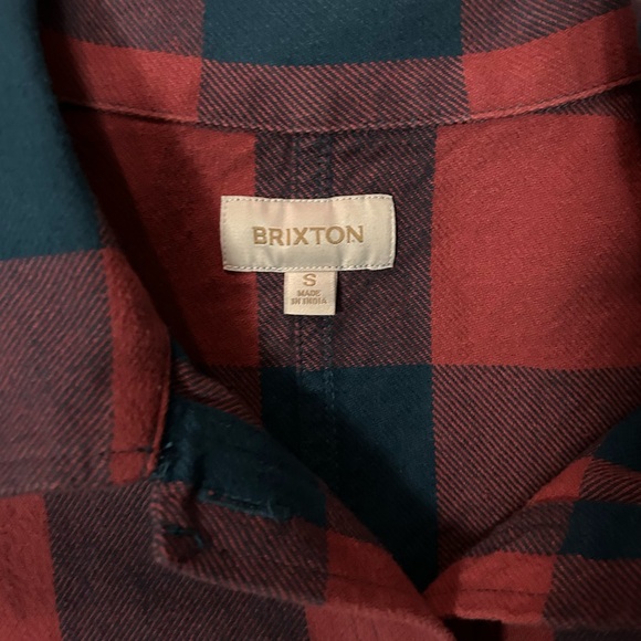 Brixton Woman's Bowery Cropped Flannel Shirt Sz S - Picture 2 of 5